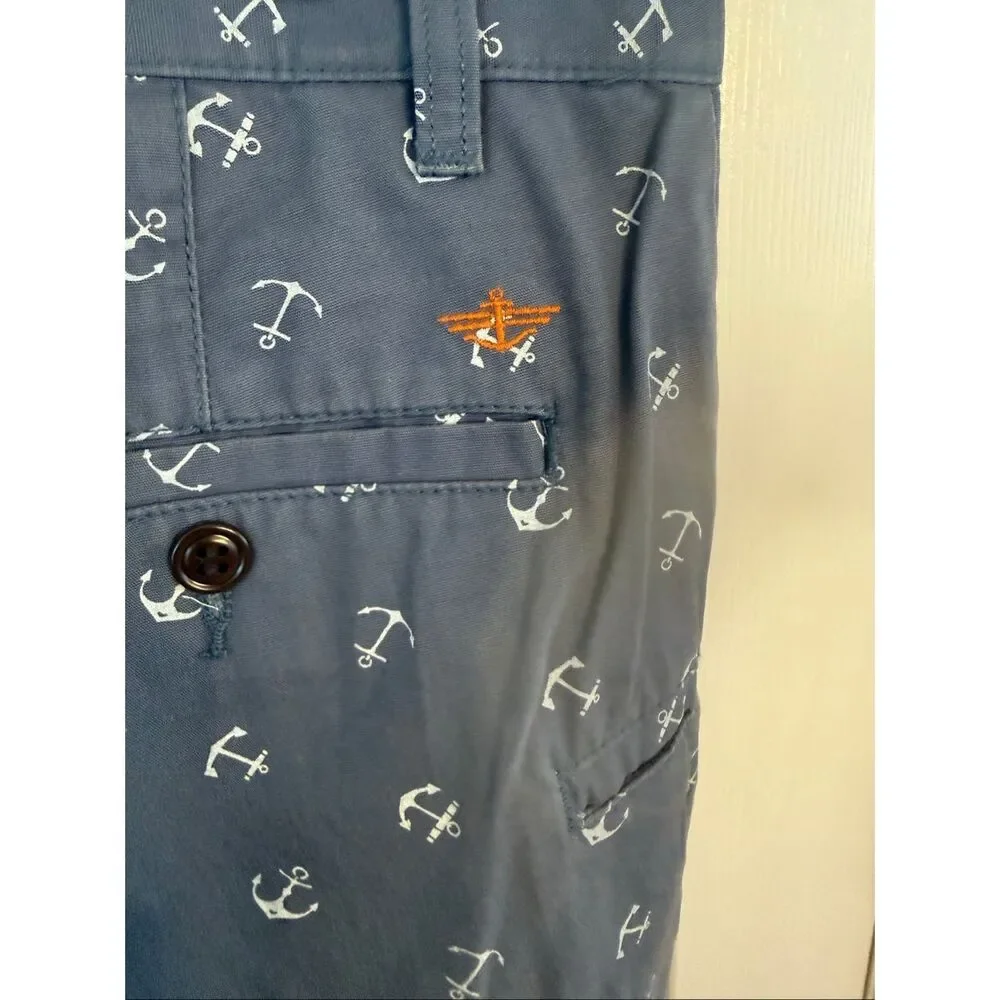 Dockers Gray White Anchors Bermuda Shorts sz 32 NWOT